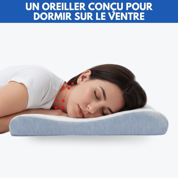 oreiller cervical pour dormir sur le ventre