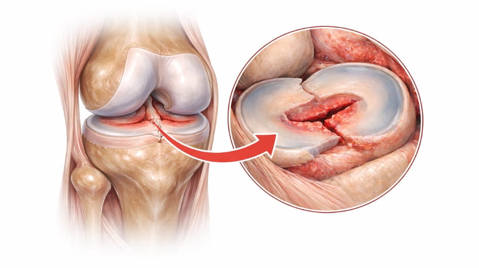 peut on marcher avec une fissure du ménisque interne